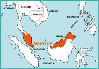 マレーシアの地図